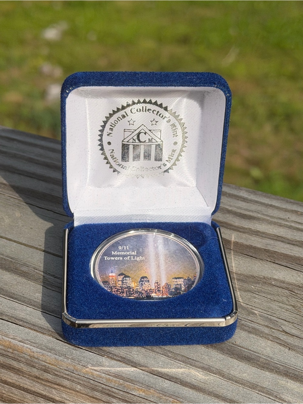 9/11 Memorial Towers of Light Commemorative Coin - Blue
